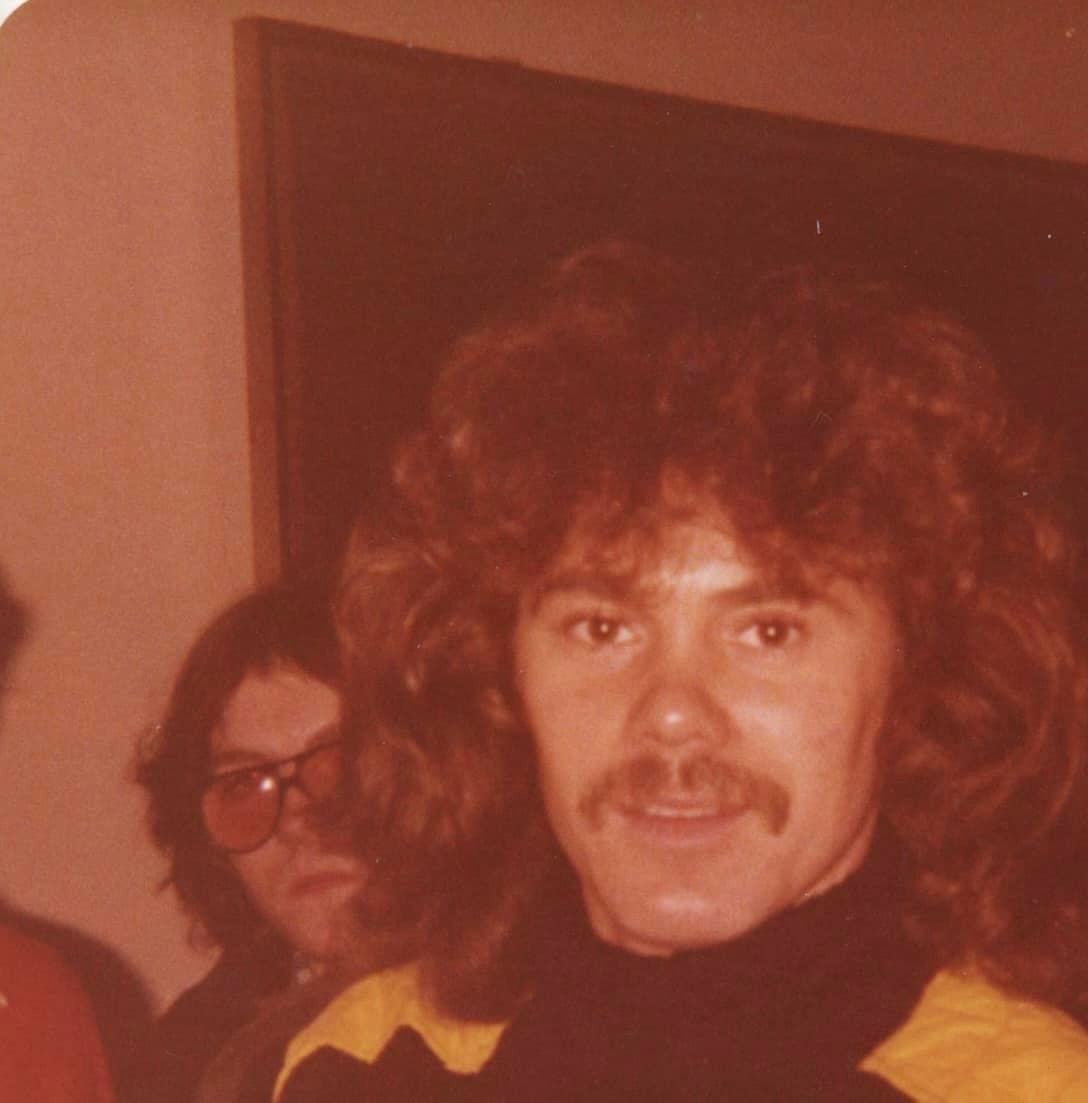 Alan Lancaster à l'hôtel 'Albany' de Glasgow, en 1977